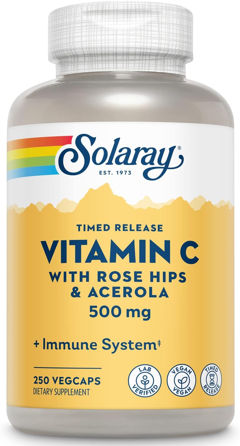 Solaray Vitamin C With Rose Hips & Acerola 500 mg | FamiliaBoost