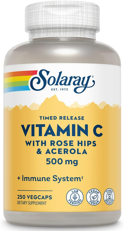Solaray Vitamin C With Rose Hips & Acerola 500 mg | FamiliaBoost