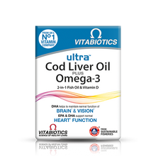 Vitabiotics Ultra Cod Liver Oil plus Omega-3, 60 capsules | FamiliaBoost